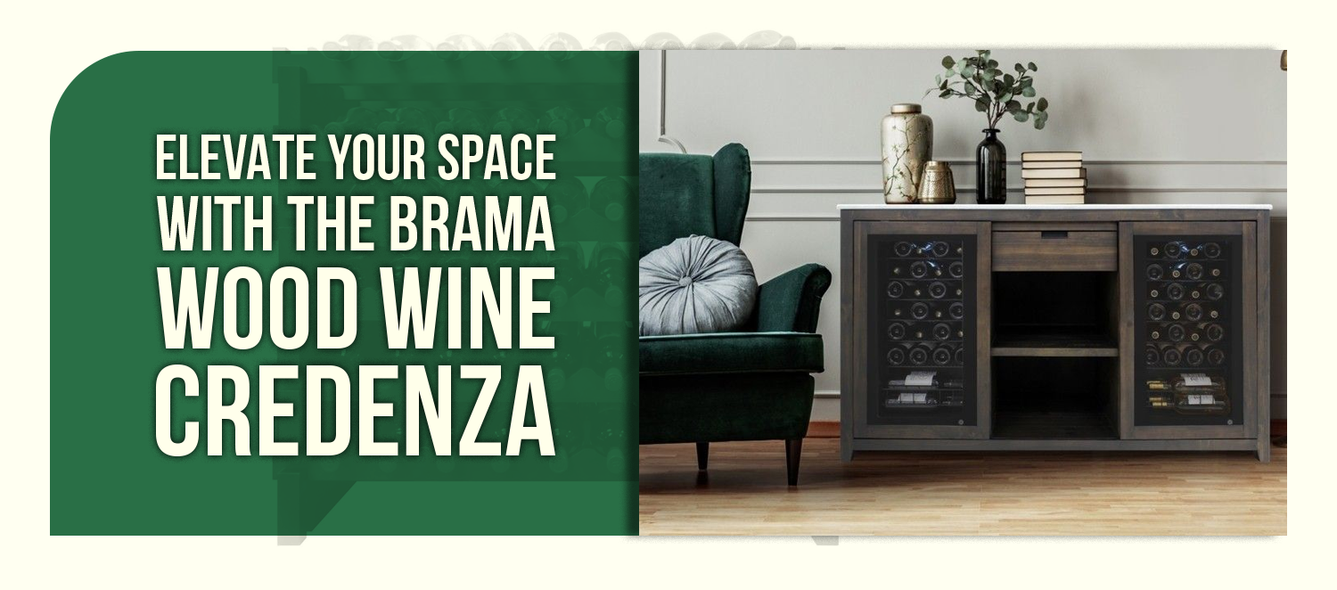 Elevate Your Space with the Brama Wood Wine Credenza