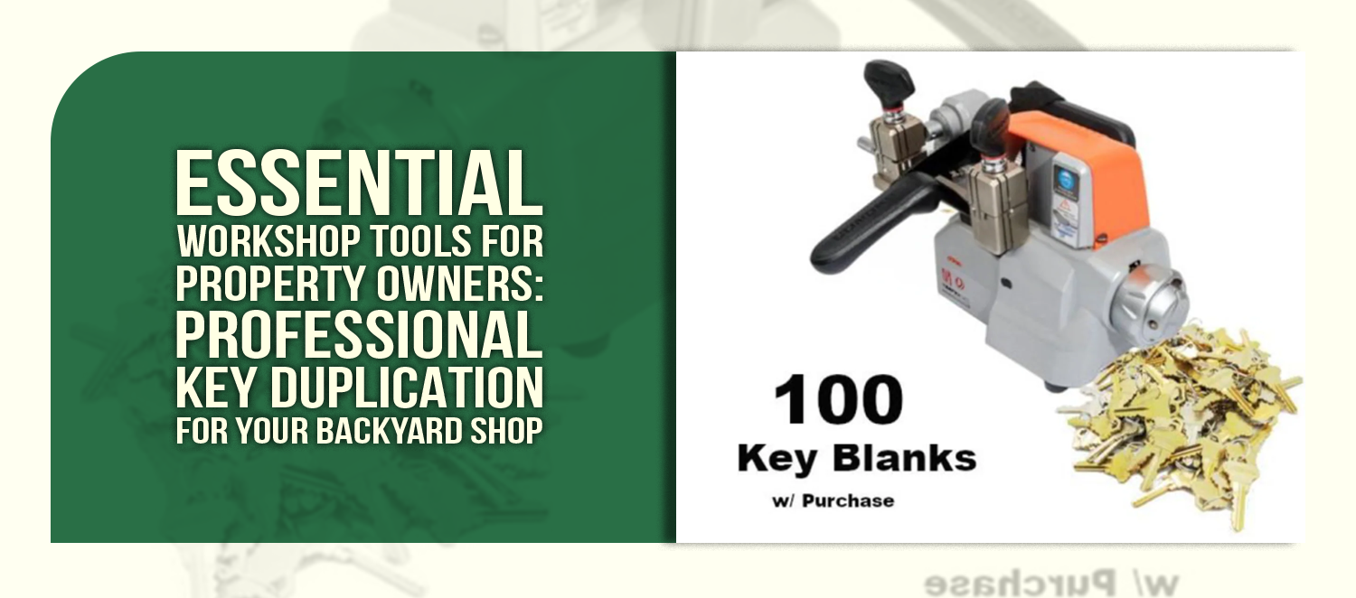 Essential Workshop Tools for Property Owners: Professional Key Duplication for Your Backyard Shop