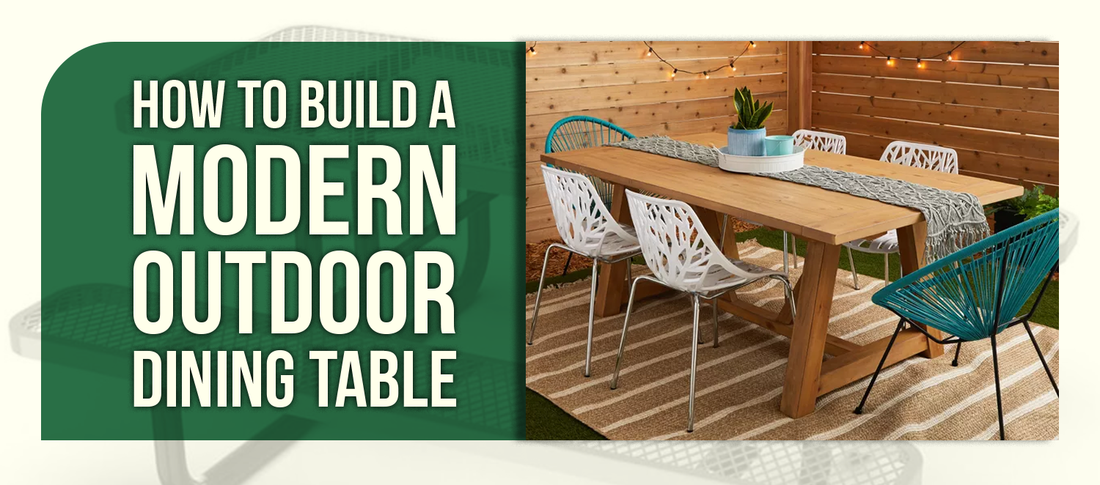 How to Build a Modern Outdoor Dining Table