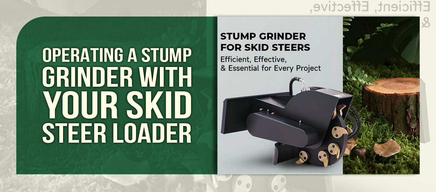 Operating a Stump Grinder with Your Skid Steer Loader