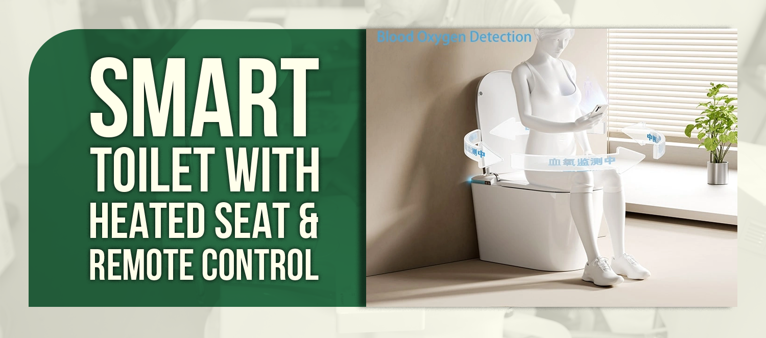 Smart Toilet with Heated Seat & Remote Control