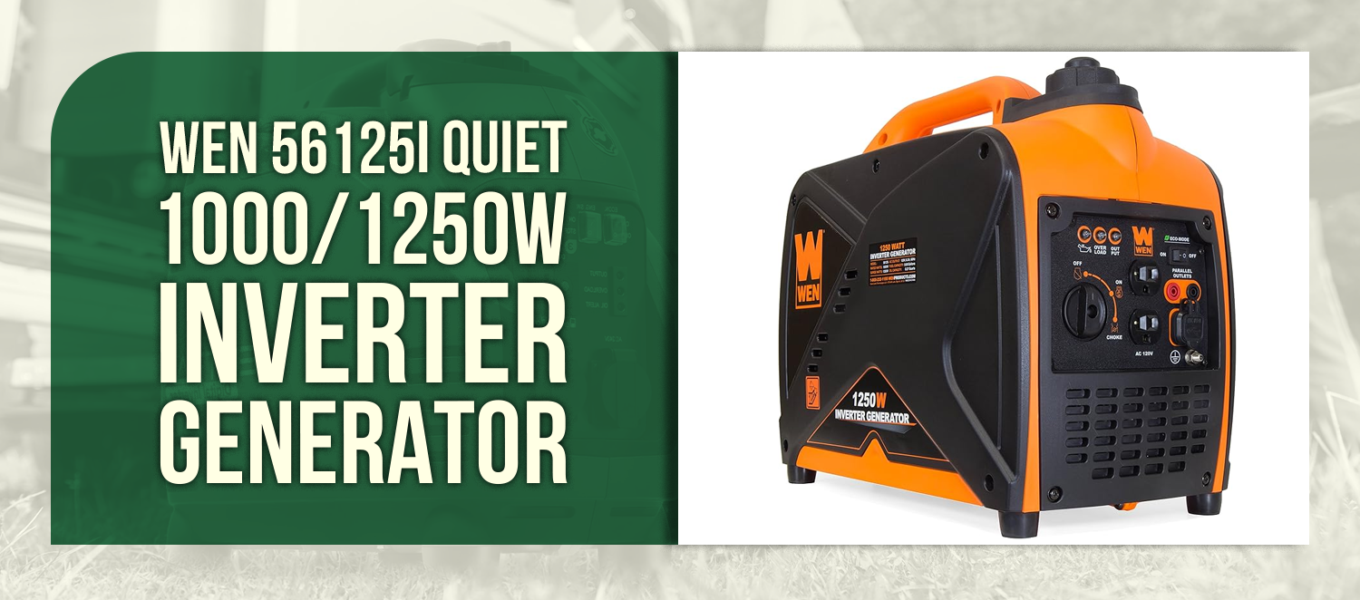 WEN 56125i Quiet 1000/1250W Inverter Generator