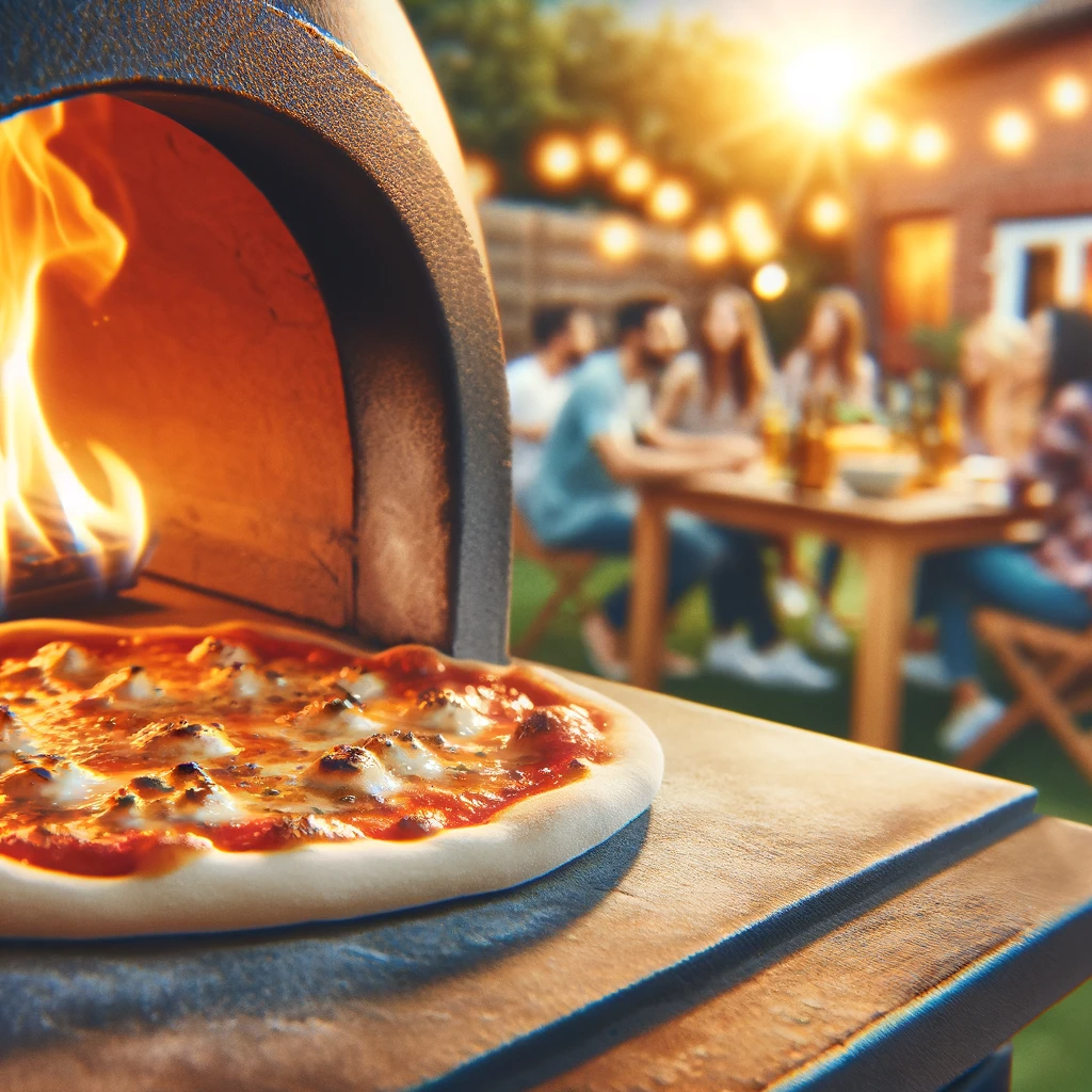 pizza oven close-up with flames pizza_blurred_People_Pizza oven collection