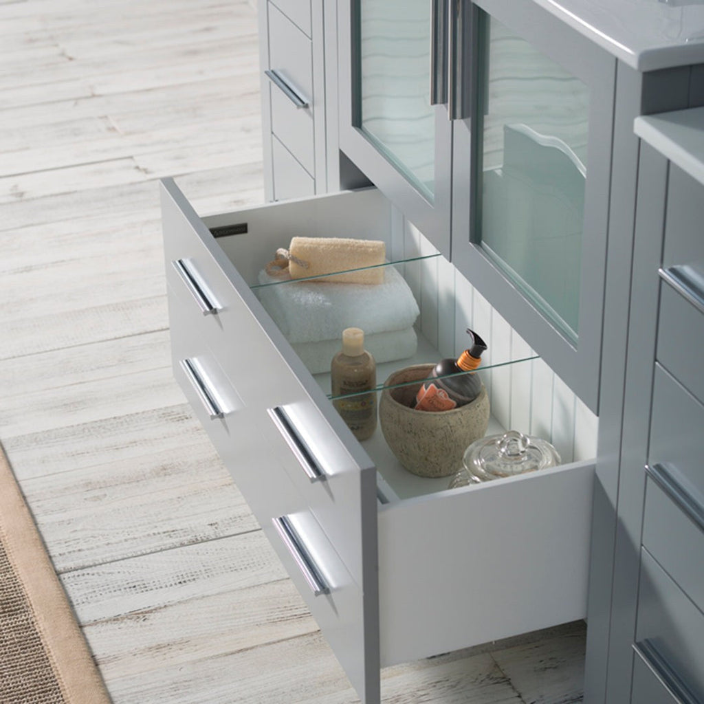 Blossom Sydney 60 Inch Bathroom Vanity with Side Cabinet - V8001 60S 01