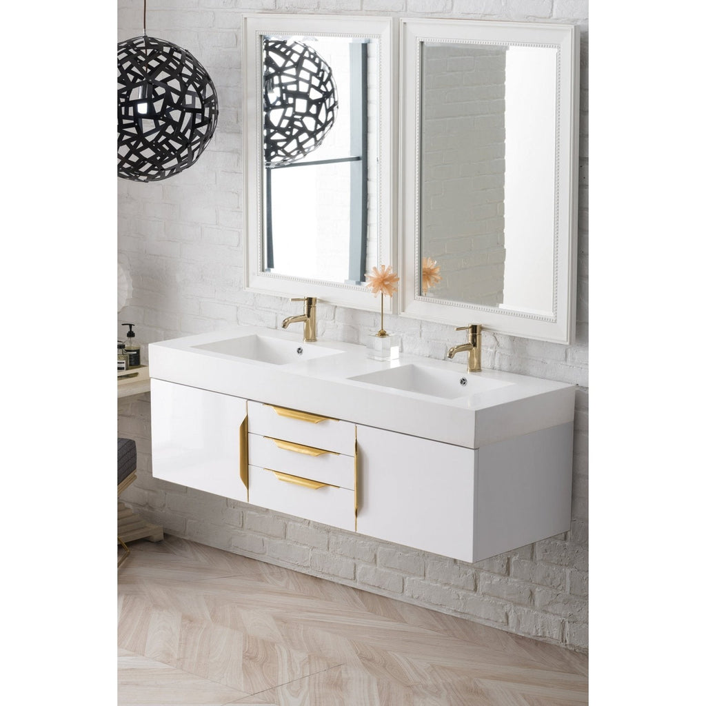 James Martin Vanities Mercer Island 59" Double Vanity - 389-V59D-AGR-G-DGG