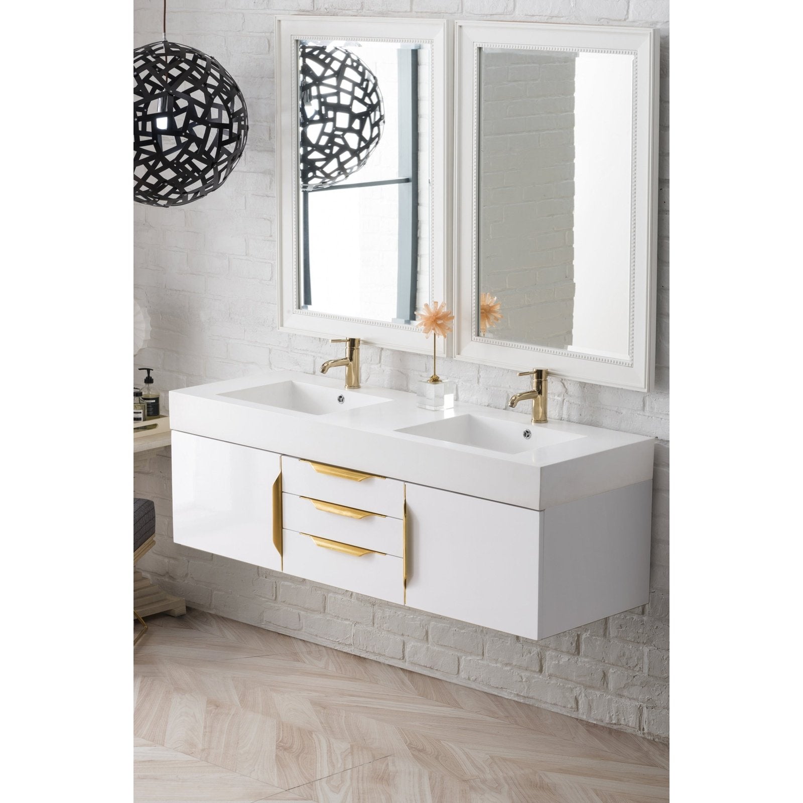 James Martin Vanities Mercer Island 59" Double Vanity - 389-V59D-AGR-G-DGG