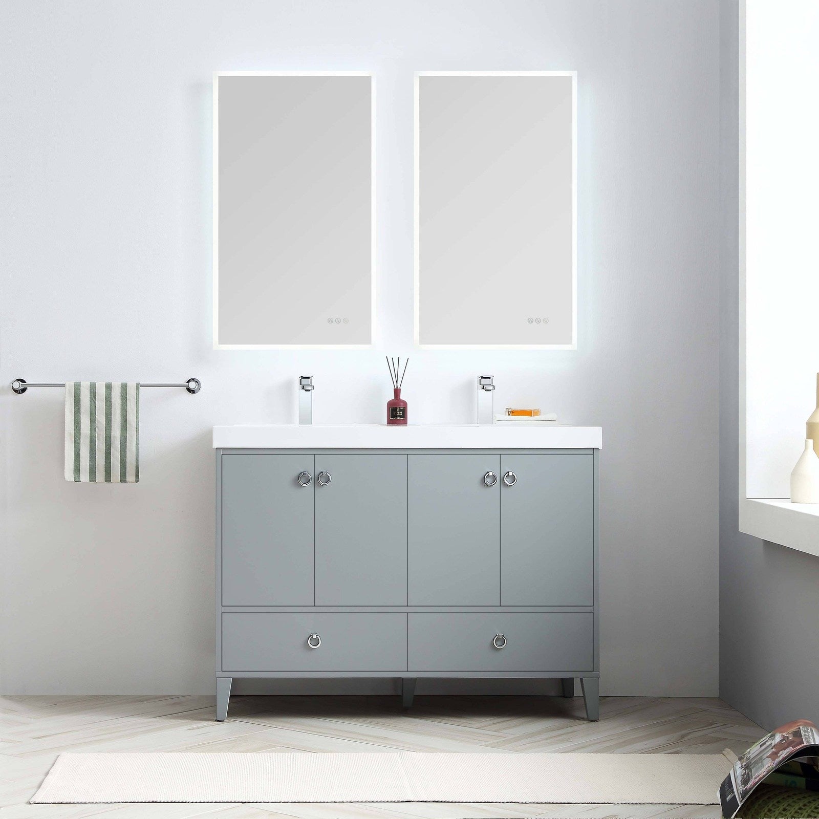 Blossom Lyon 48 Inch Bathroom Vanity – Double Sinks - V8023 48 01D