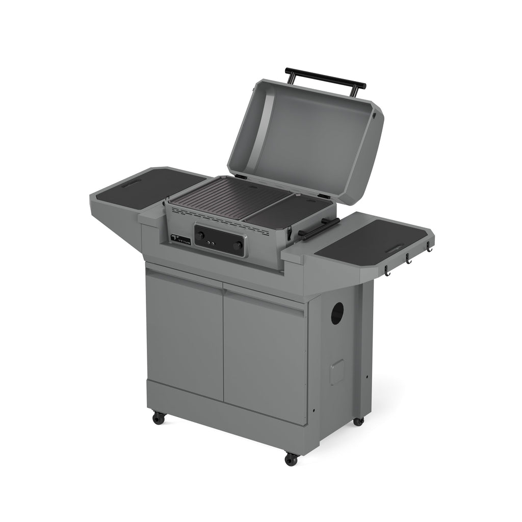 TYTUS Emberwood Electric Grill and Griddle with Grill and Prep Cart  - TDT-CRT-EGRD
