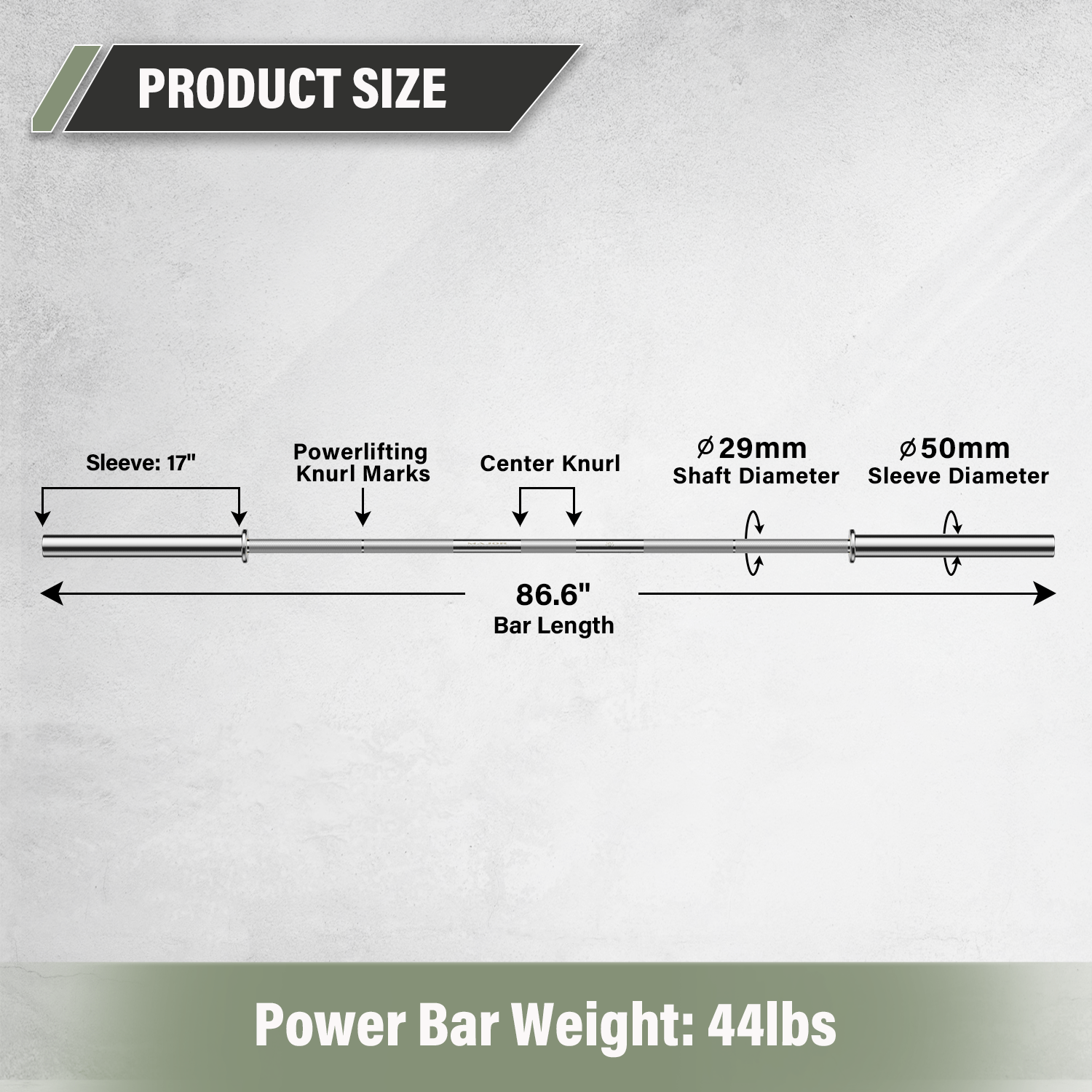Major Fitness Heritage Series Power Bar - 1500PB