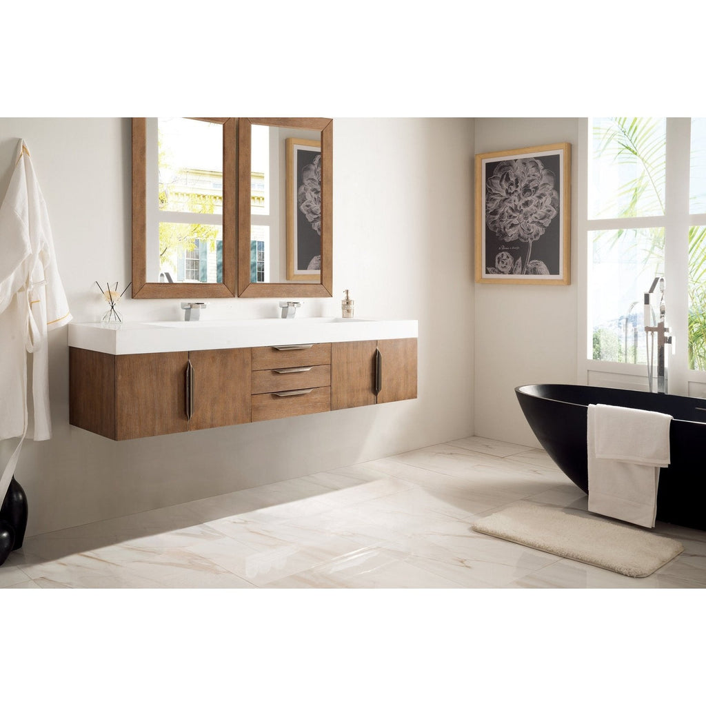 James Martin Vanities Mercer Island 72" Double Vanity - 389-V72D-AGR-G-DGG