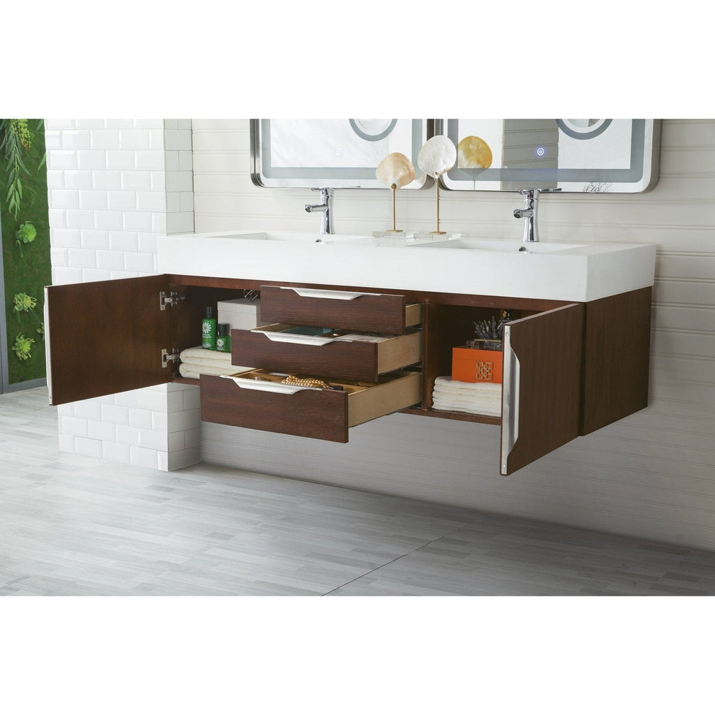 James Martin Vanities Mercer Island 59" Double Vanity - 389-V59D-AGR-G-DGG