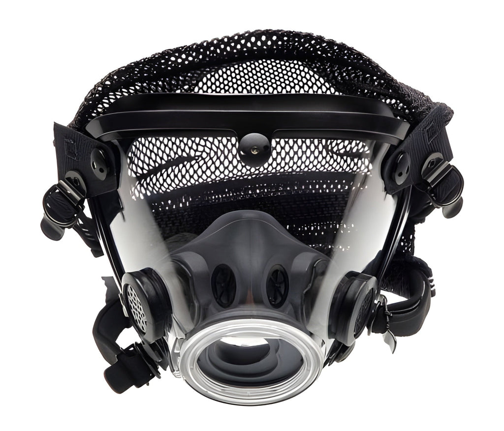 Grainger AV-2000 - Reusable Respirator Industrial Full Face Adjustable Head Strap Large Black - 35T206