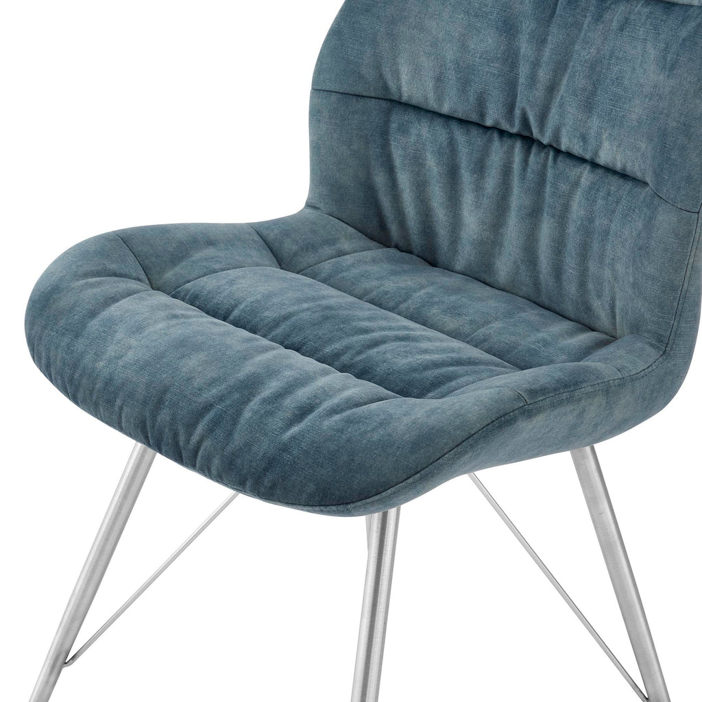 New Pacific Direct Raven Velvet Fabric Dining Side Chair, (Set of 2) 1060018-217 - 1060018-217