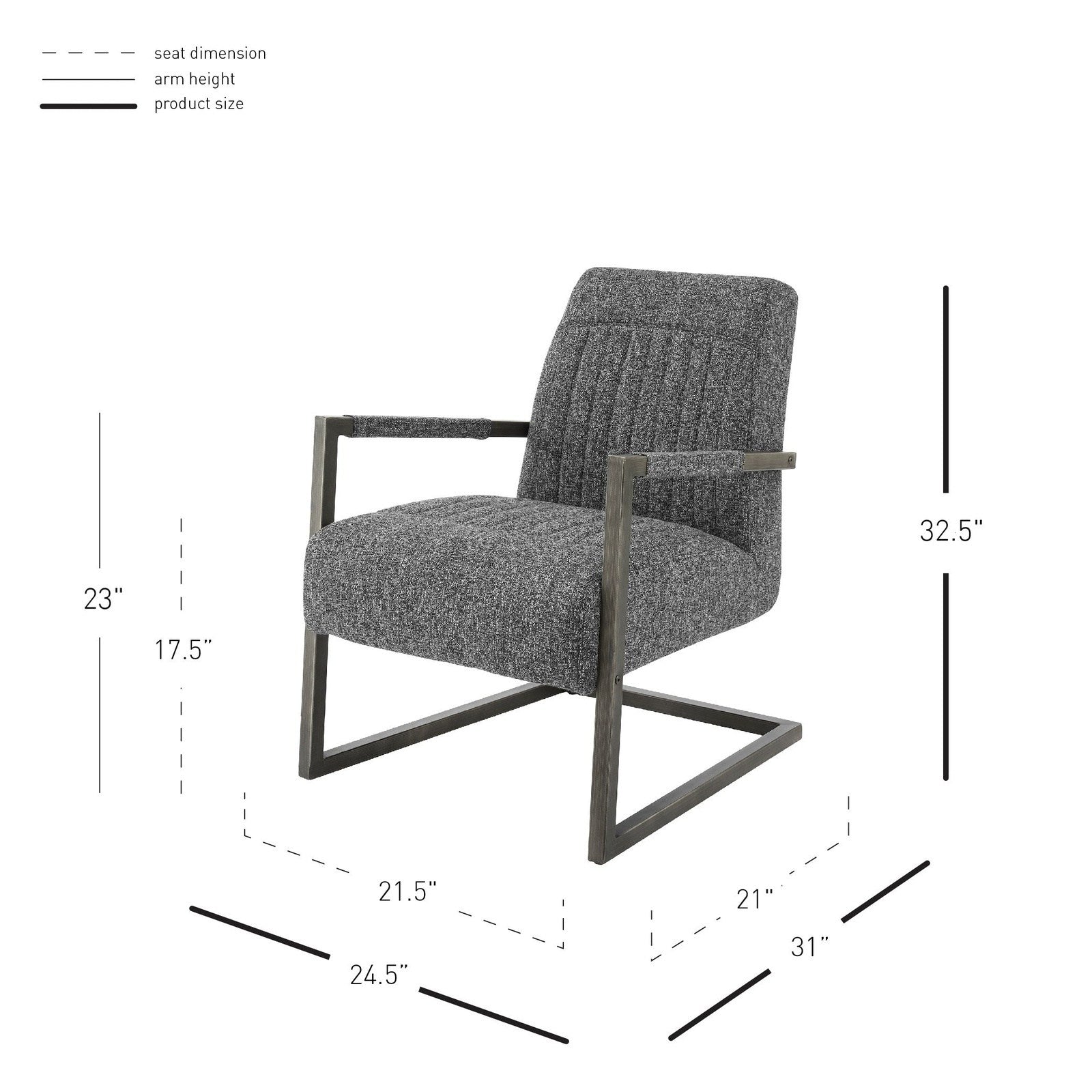 New Pacific Direct Jonah Fabric Accent Arm Chair 1060031-219 - 1060031-219