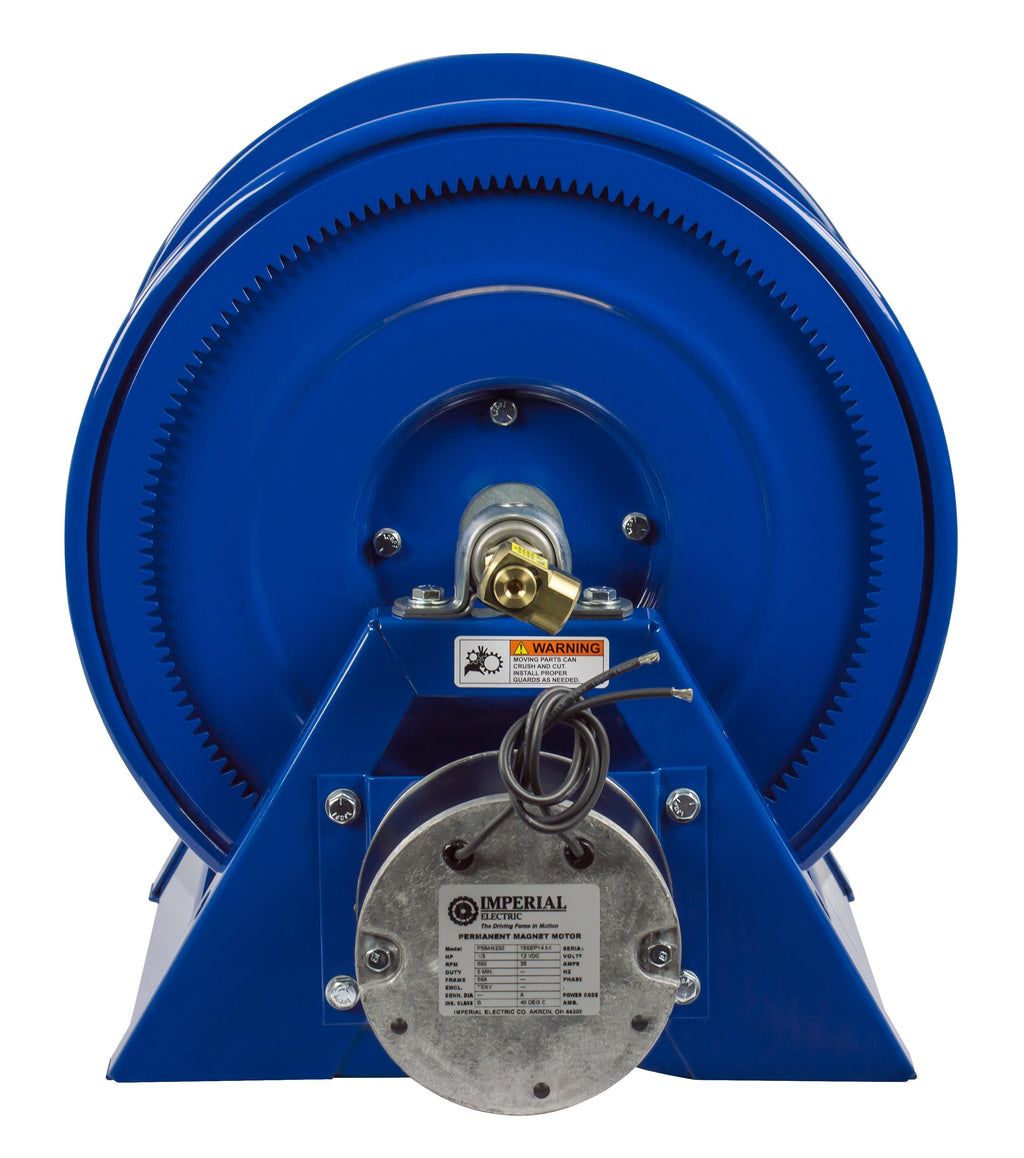 Coxreels  Motorized Hose Reel 1/2" x 100' Capacity with 12V DC 1/3 HP Reversible New - 1125-4-100-E