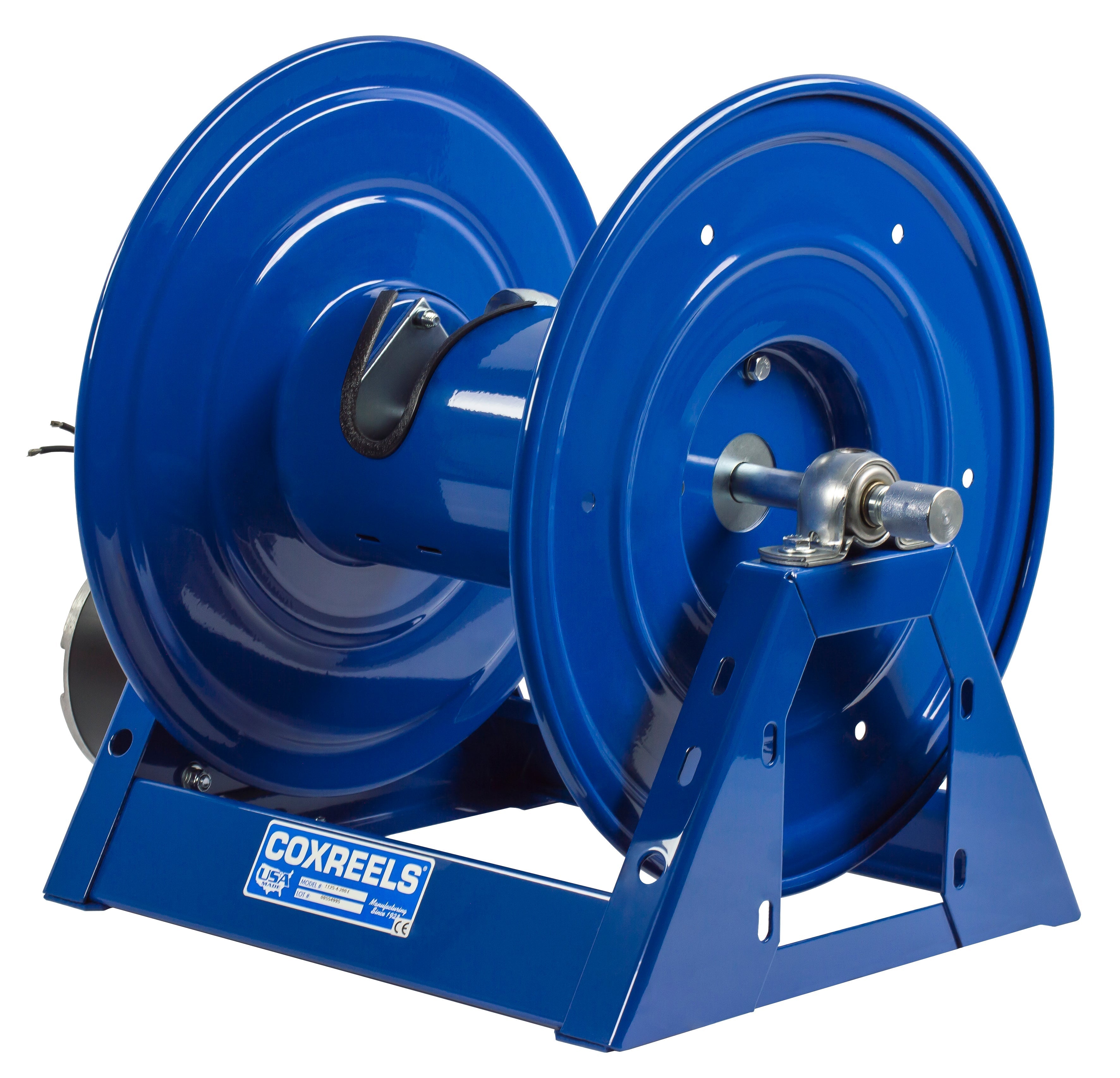 Coxreels  Motorized Hose Reel 1/2" x 100' Capacity with 12V DC 1/3 HP Reversible New - 1125-4-100-E