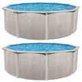 Aquarian Phoenix 24' x 52" Round Steel Frame Above Ground Swimming Pool (2 Pack) - 112974