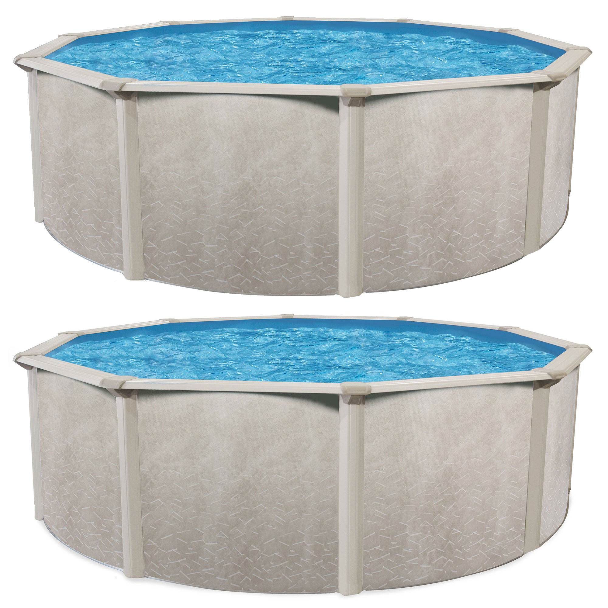 Aquarian Phoenix 24' x 52" Round Steel Frame Above Ground Swimming Pool (2 Pack) - 112974