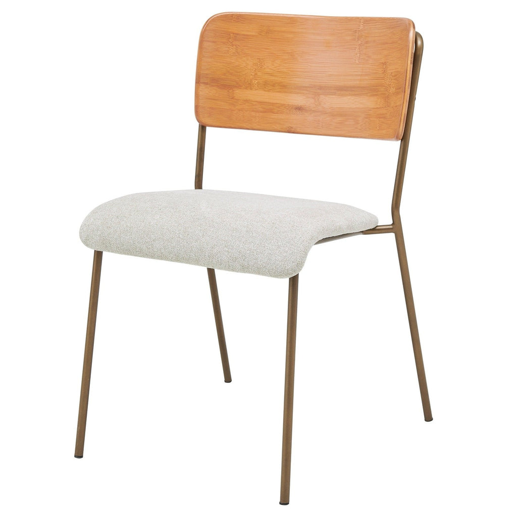 New Pacific Direct Leshia KD Fabric Bamboo Dining Side Chair, (Set of 2) -  1160028-406N