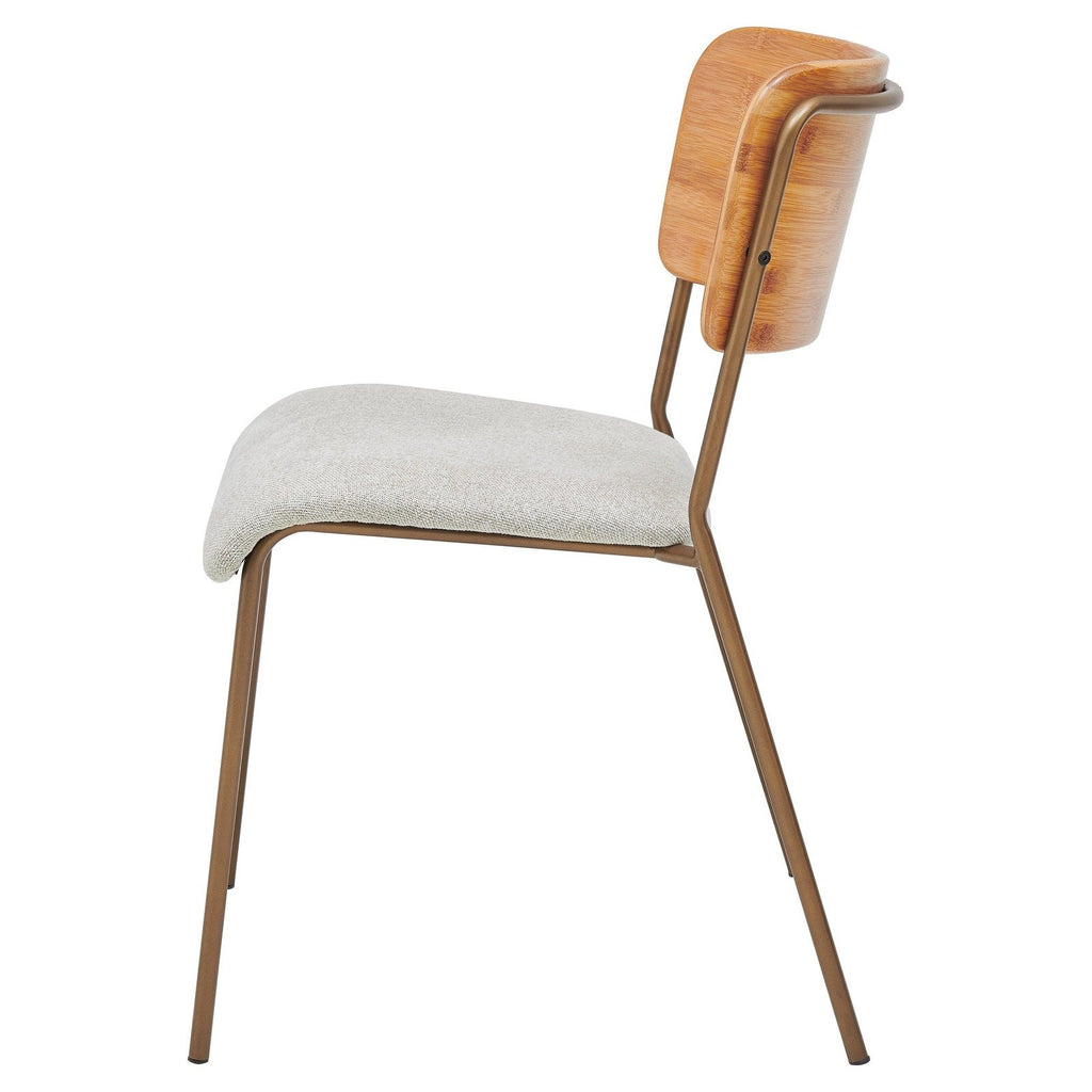New Pacific Direct Leshia KD Fabric Bamboo Dining Side Chair, (Set of 2) -  1160028-406N