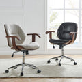 New Pacific Direct Samuel Fabric Bamboo Office Chair w/ Armrest  - 1160031-406WL