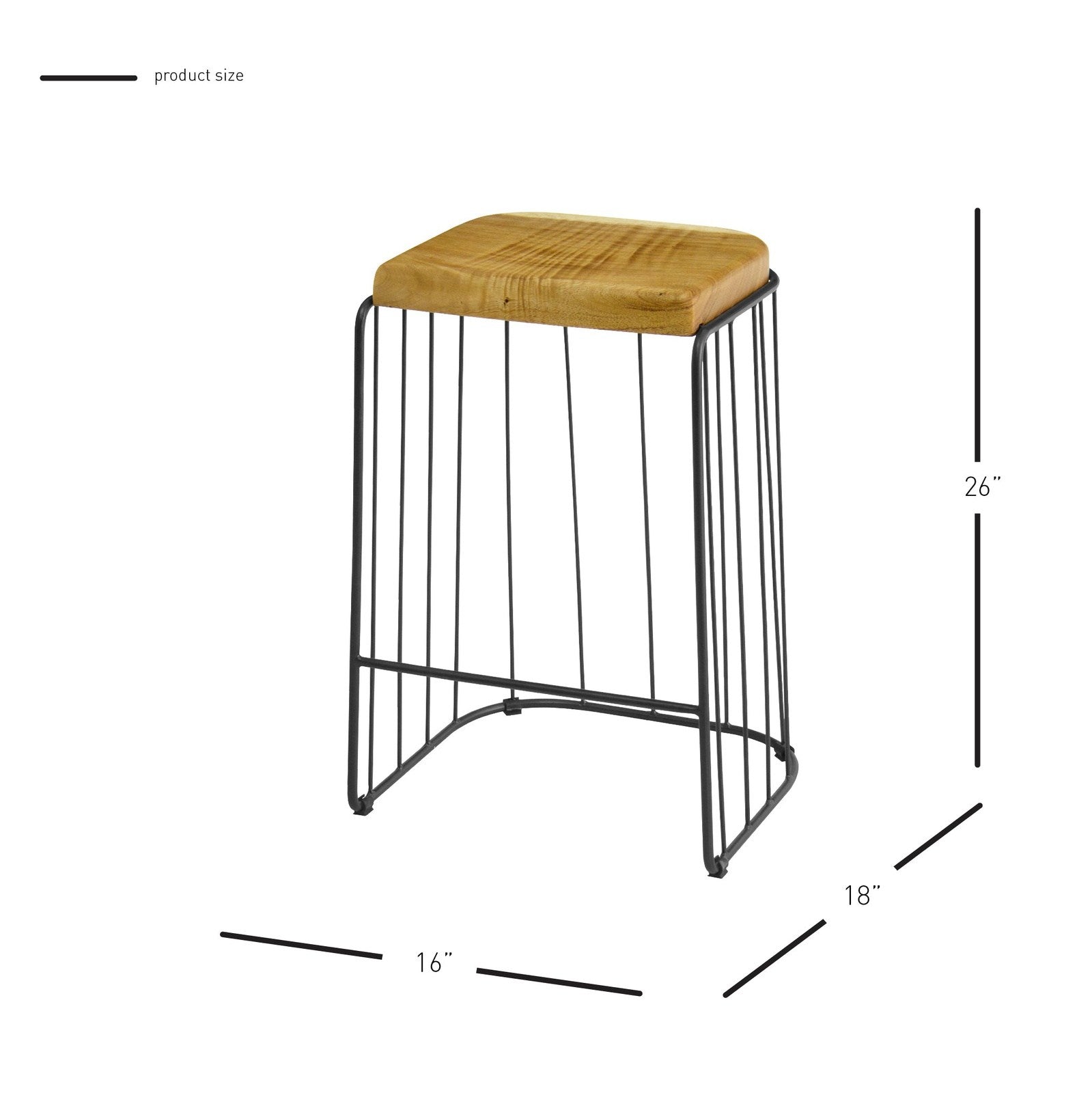 New Pacific Direct Tala Trembesi Counter Stool  - 1210011