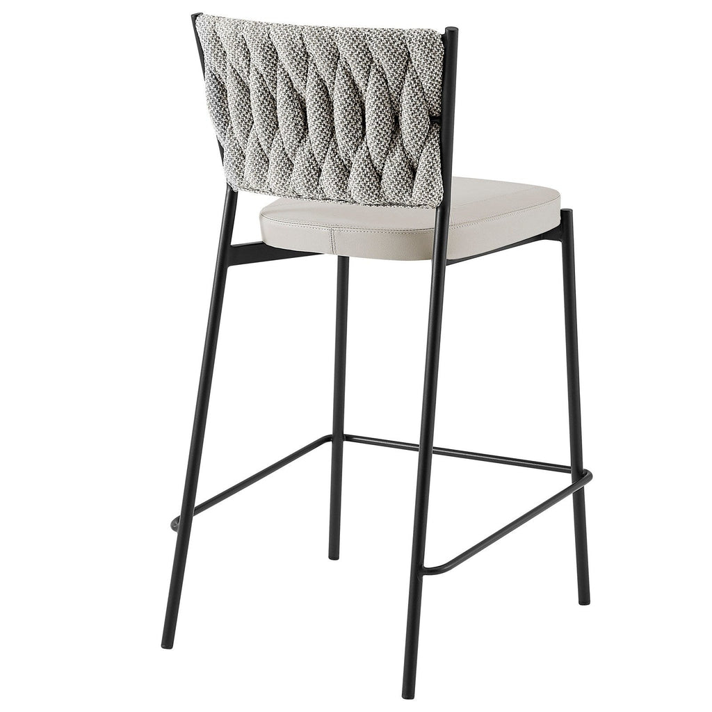 New Pacific Direct Leander Fabric/ PU Counter Stool, (Set of 4)  - 1240015-5006