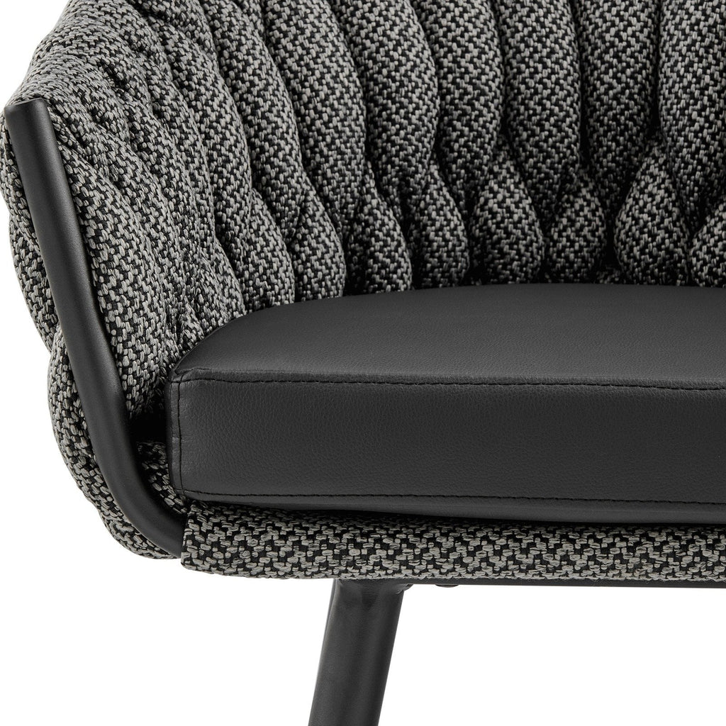 New Pacific Direct Fabian Fabric/ PU Bar Stool w/ Arms  - 1240017-5776