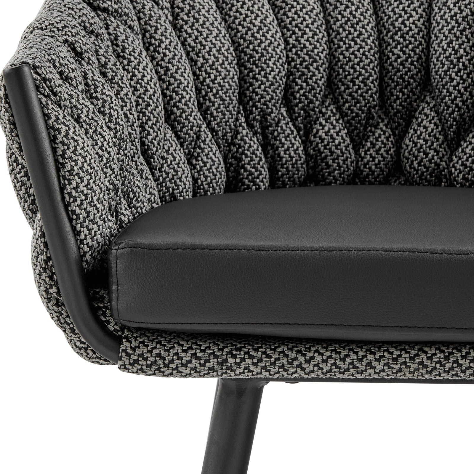 New Pacific Direct Fabian Fabric/ PU Bar Stool w/ Arms  - 1240017-5776