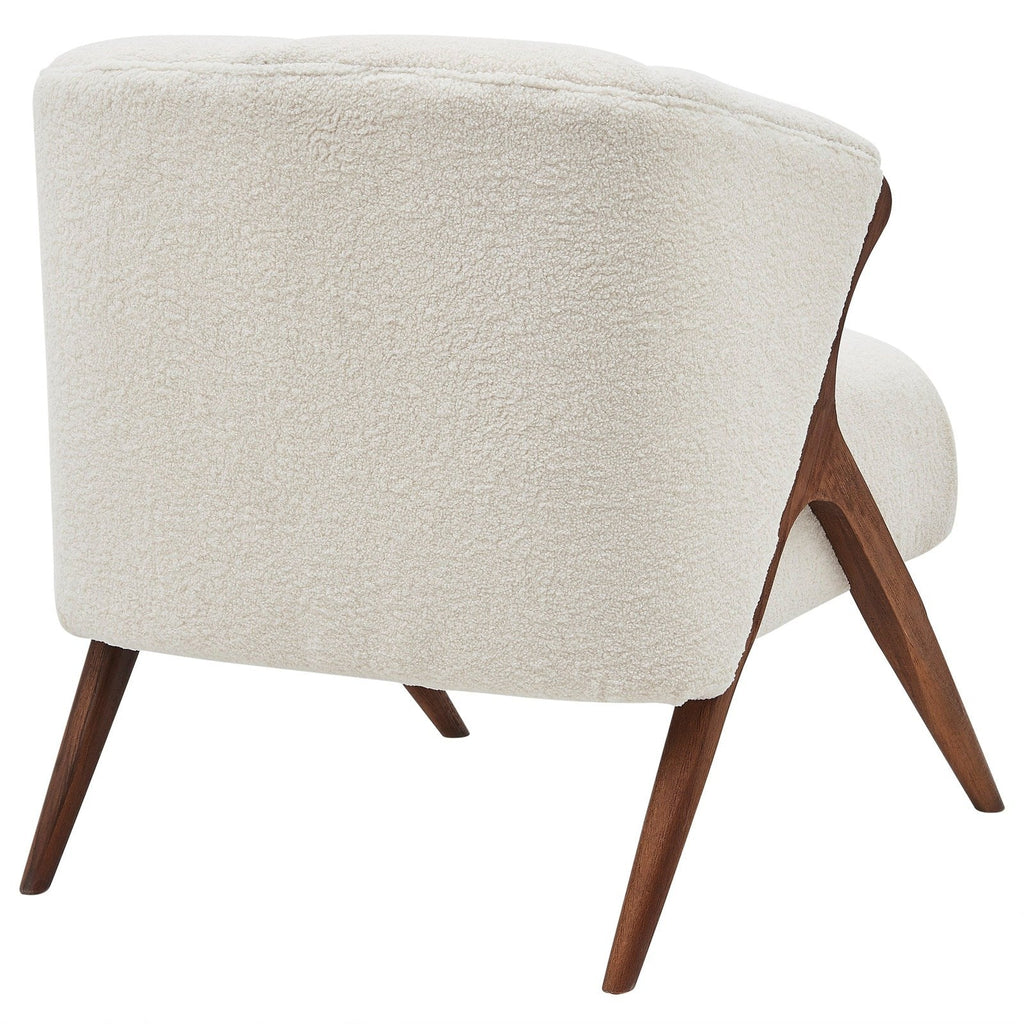New Pacific Direct Florence Faux Shearling Fabric Accent Chair Brown Legs -  1250017-560