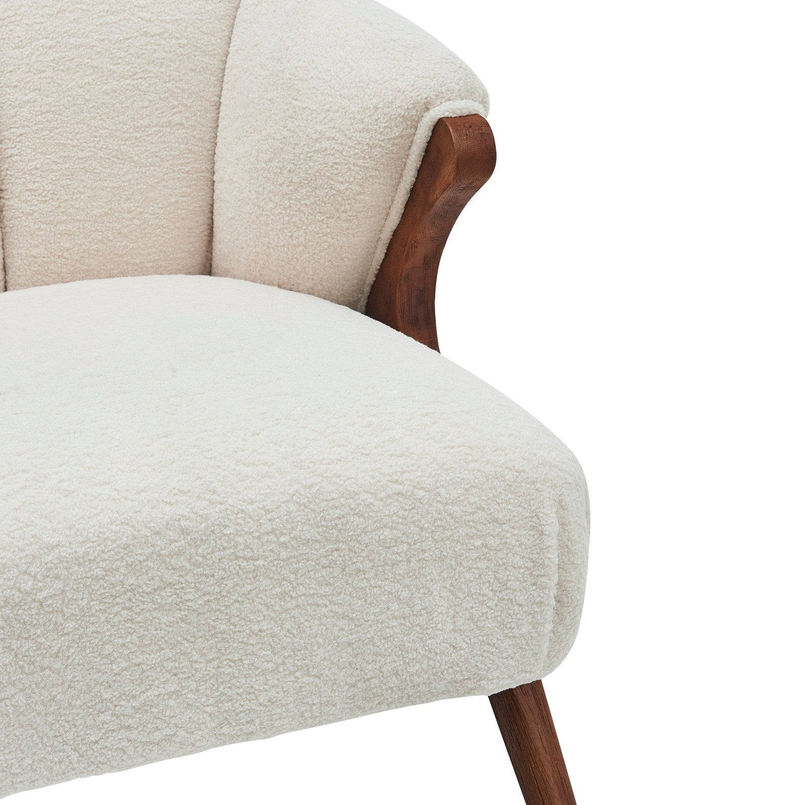 New Pacific Direct Florence Faux Shearling Fabric Accent Chair Brown Legs -  1250017-560