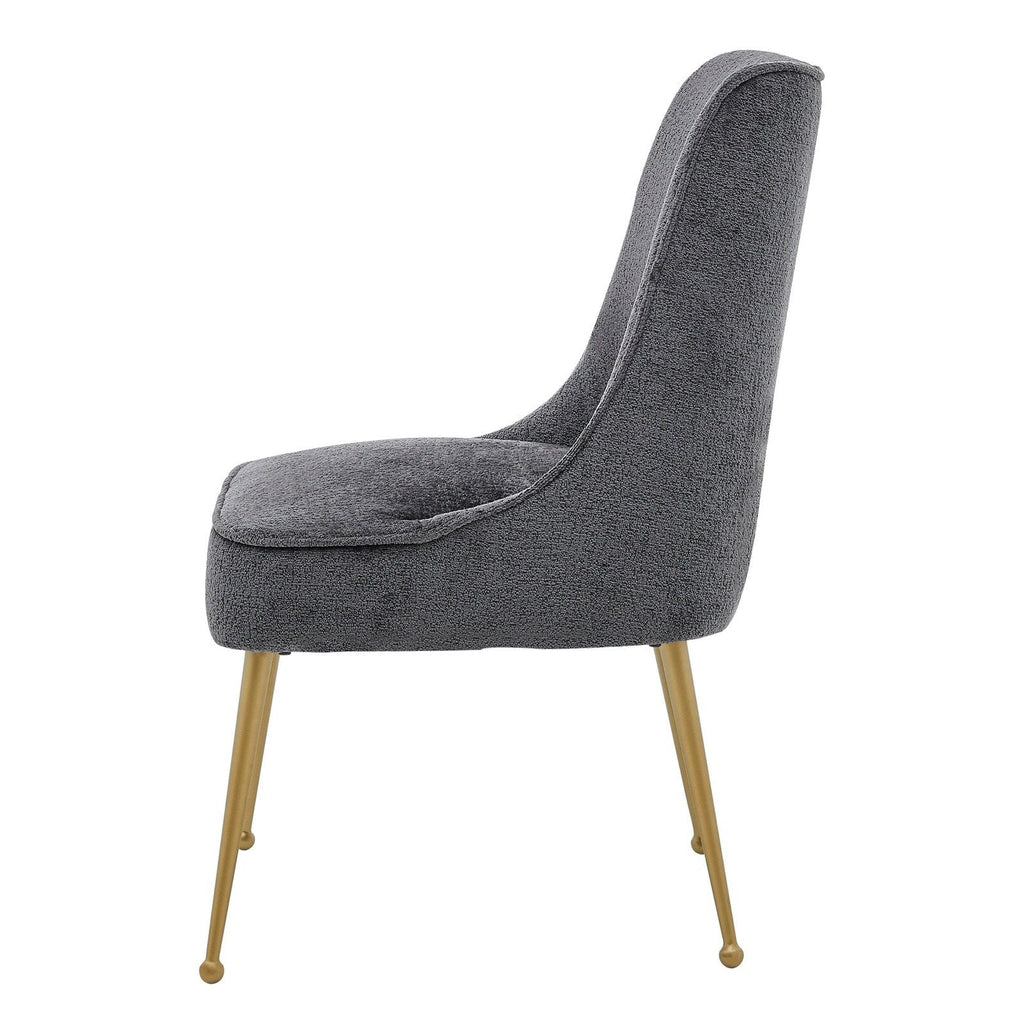 New Pacific Direct Cedric KD Fabric Dining Side Chair Gold Legs, (Set of 2)  - 1250024-568
