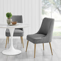 New Pacific Direct Cedric Fabric Dining Side Chair Gold Legs, (Set of 2)  - 1250026-564