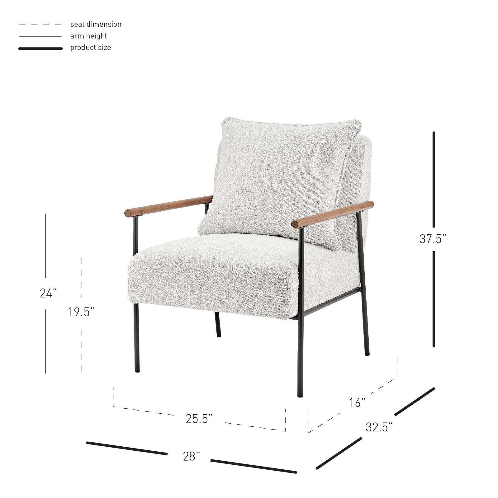New Pacific Direct Quinton Fabric Accent Arm Chair -  1250027-563