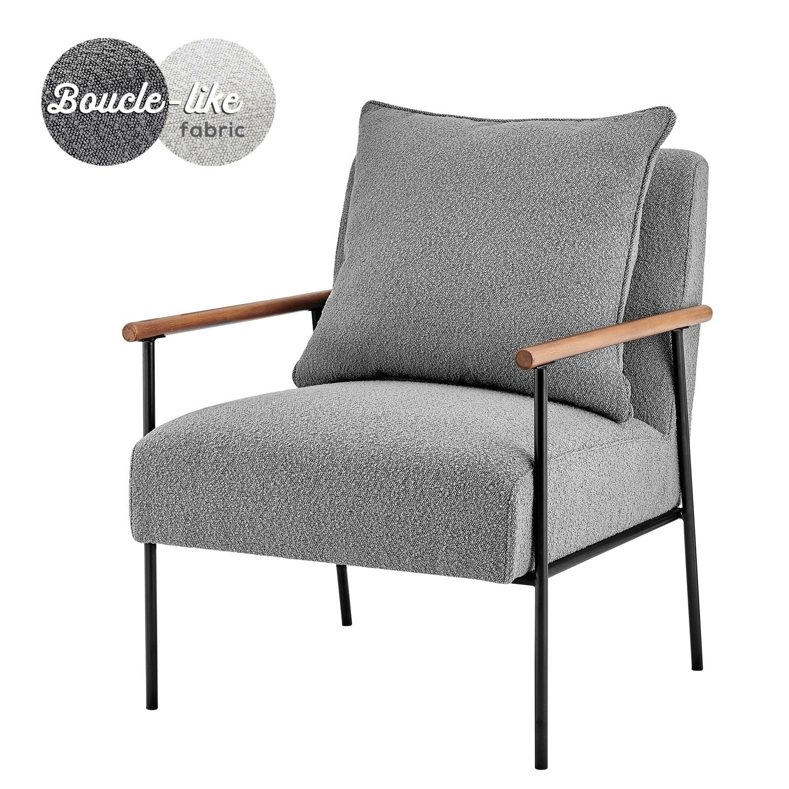 New Pacific Direct Quinton Fabric Accent Arm Chair  - 1250027-564