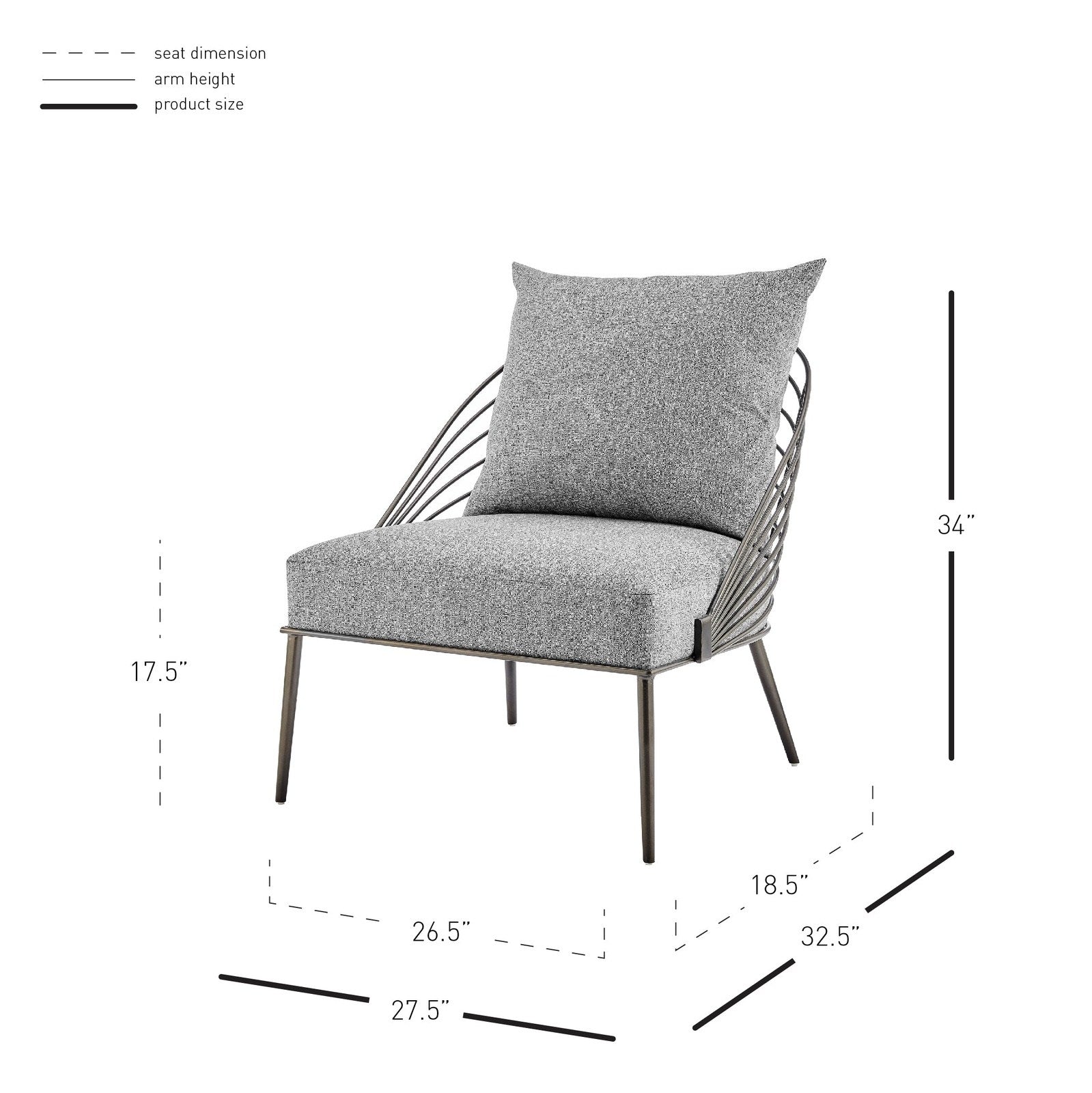 New Pacific Direct Kelby Fabric Accent Chair  - 1250034-572