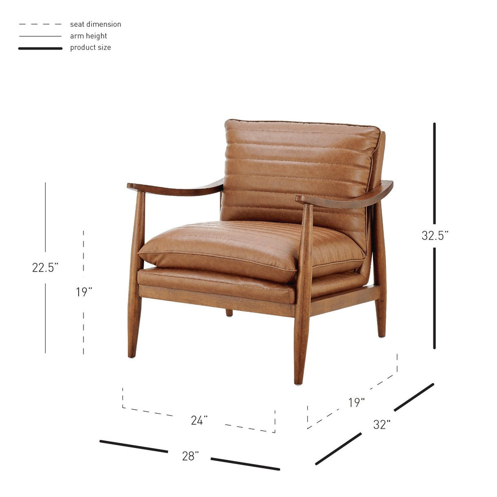 New Pacific Direct Edmond PU Accent Arm Chair 1250043-VCD - 1250043-VCD