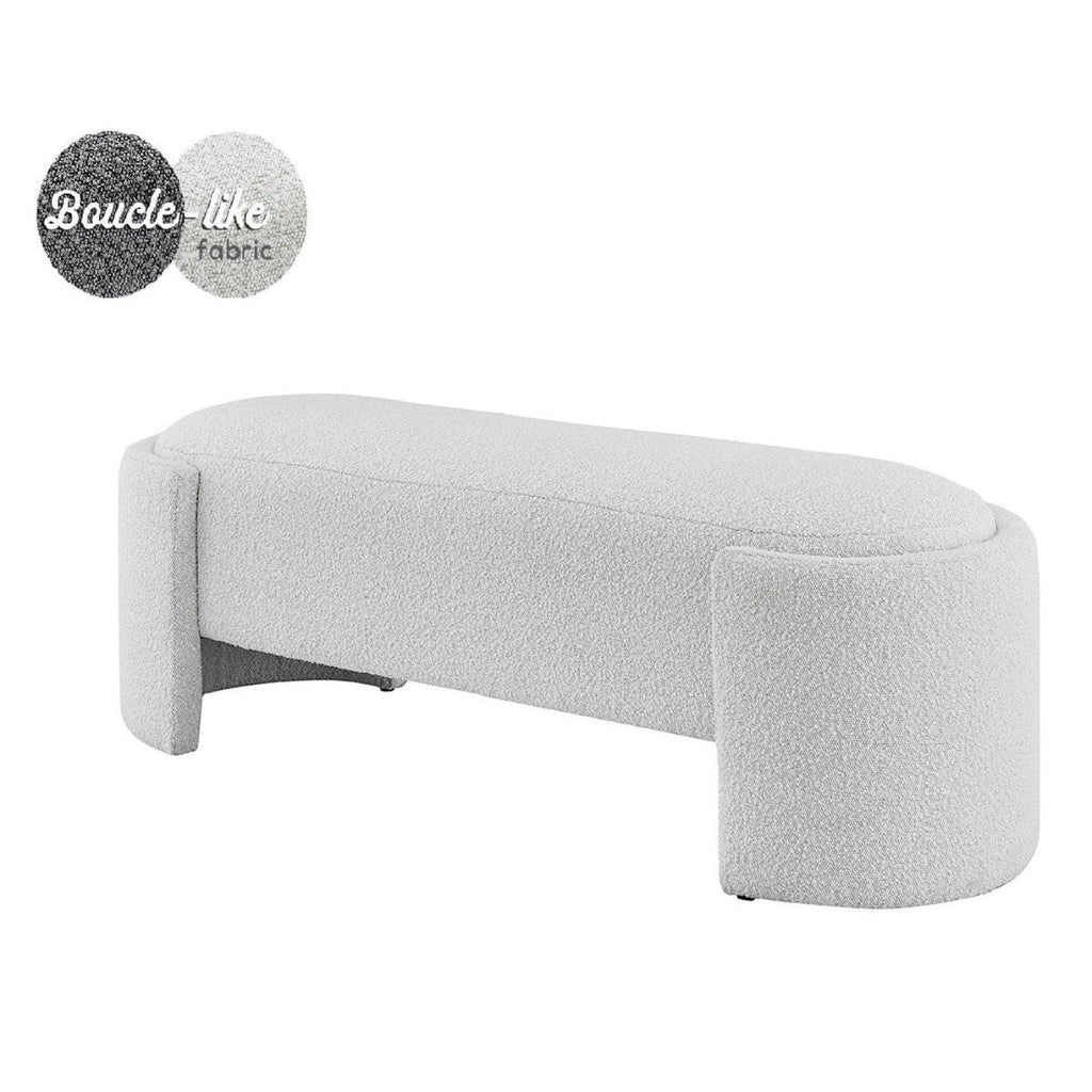 New Pacific Direct Felicia Fabric Bench 1250046-563 - 1250046-563