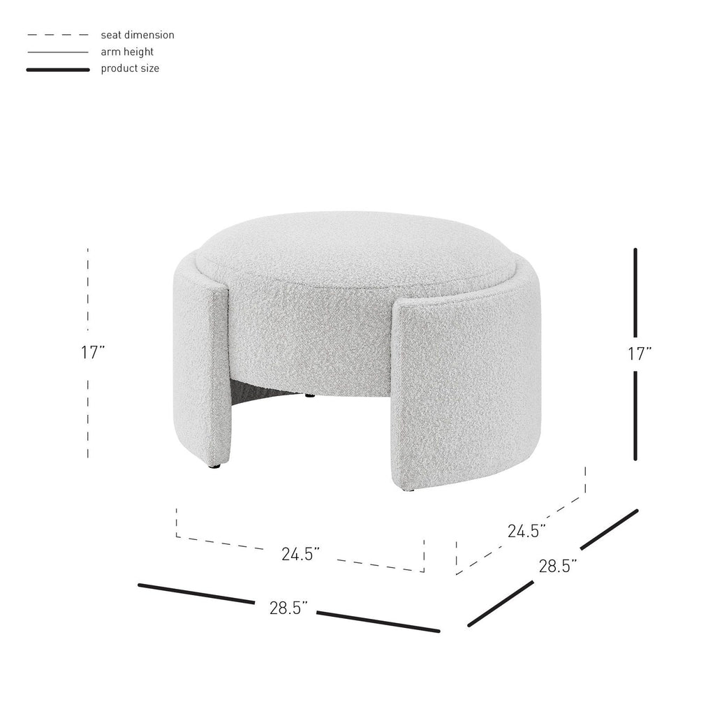 New Pacific Direct Felicia Fabric Ottoman 1250047-563 - 1250047-563