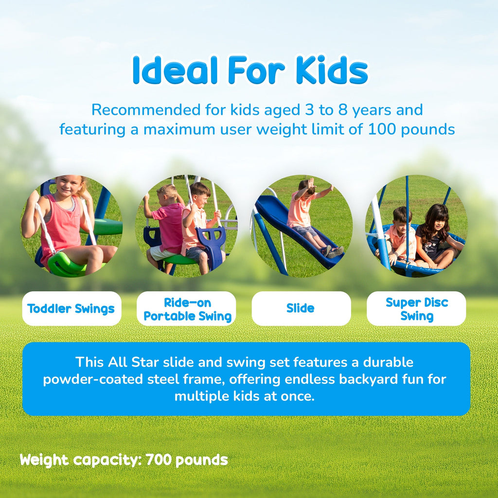 XDP Recreation All Star Playground Backyard Kids Play/Swing Set (For Parts) - 244813