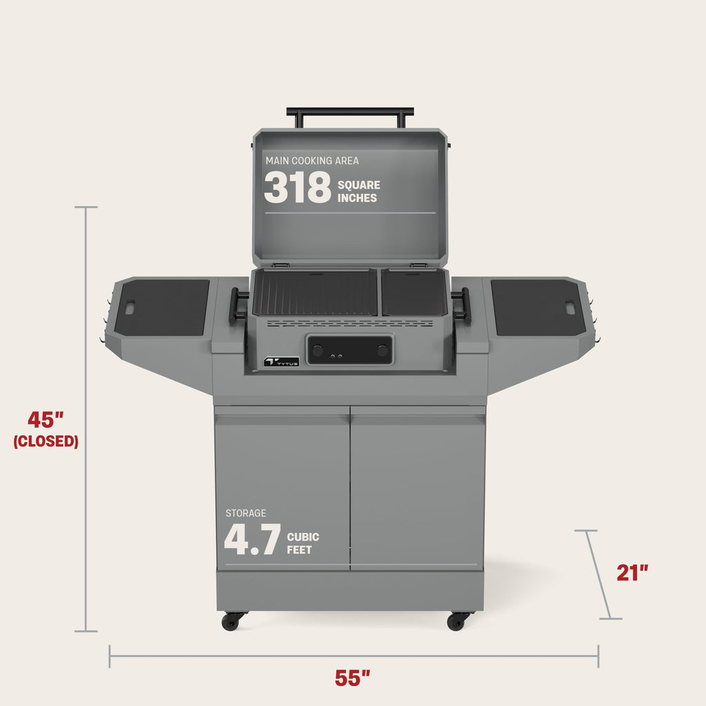 TYTUS Emberwood Electric Grill and Griddle with Grill and Prep Cart  - TDT-CRT-EGRD