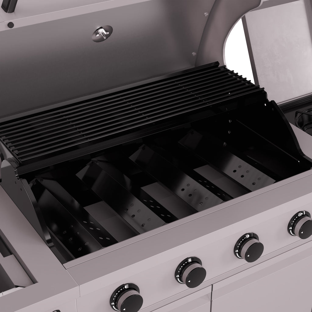 TYTUS Fresno 5-Burner LP/NG Convertible Grill in Gunmetal + Graphite Stone -  -TDT-021-0103