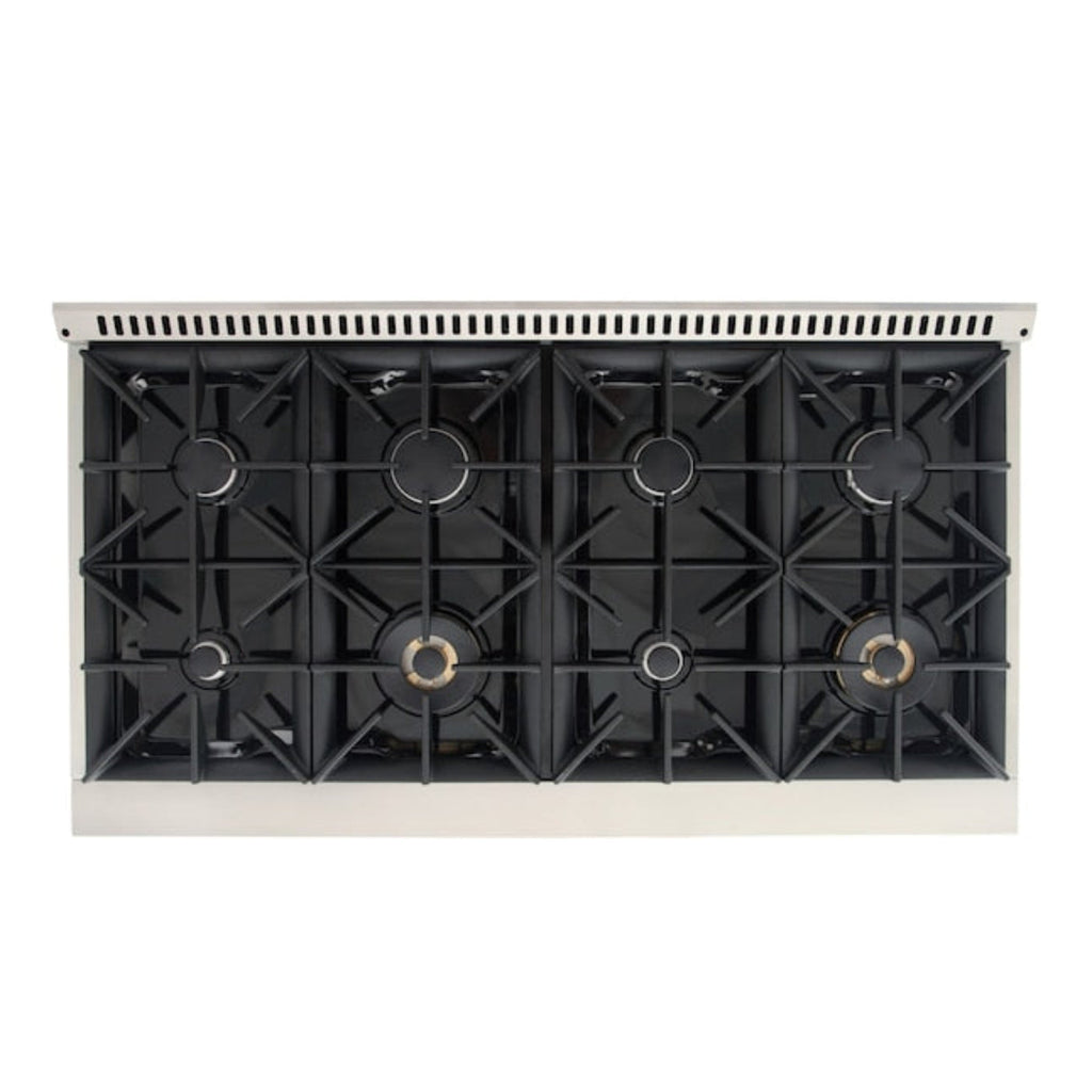 Kucht 48" Pro-Style Propane Gas Dual Fuel Range in Black with Rose Gold Accents, KDF482/LP-K-ROSE - KDF482/LP-K-ROSE