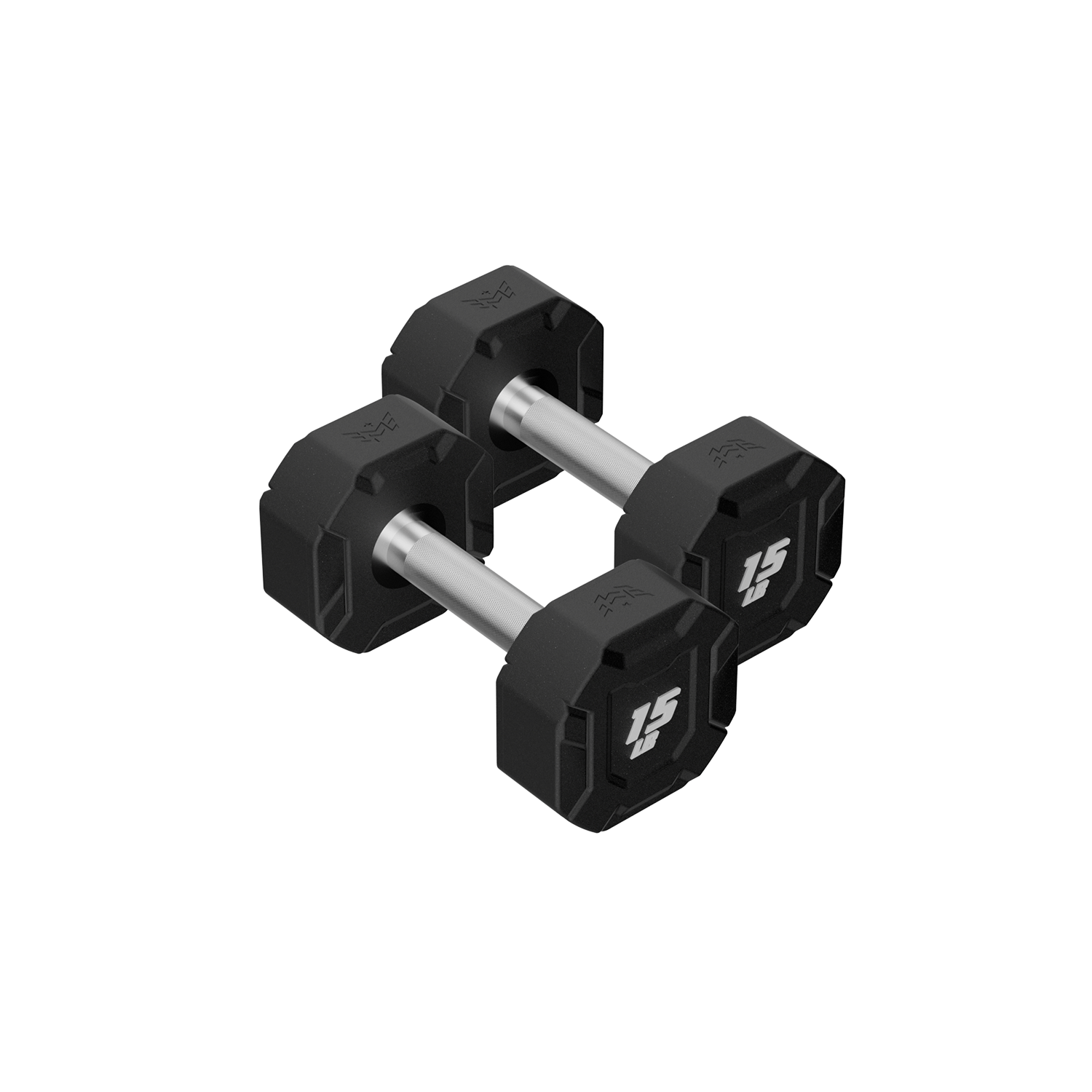 Major Fitness Urethane Octagonal-Shield Dumbbells - DBSET5-55