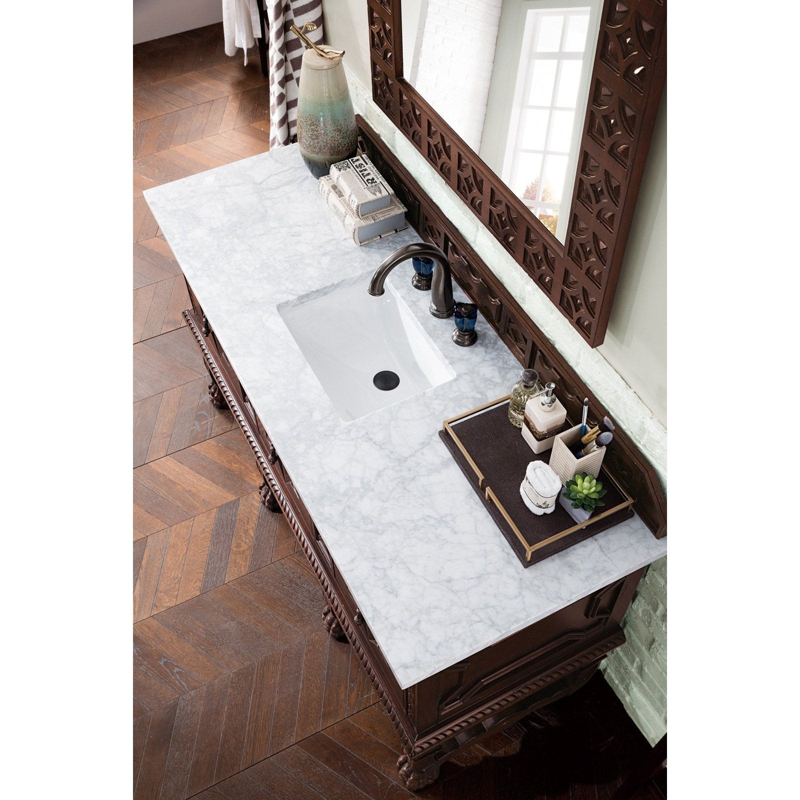 James Martin Vanities Balmoral 60" Single Vanity Cabinet - 150-V60S-ANW-3AF