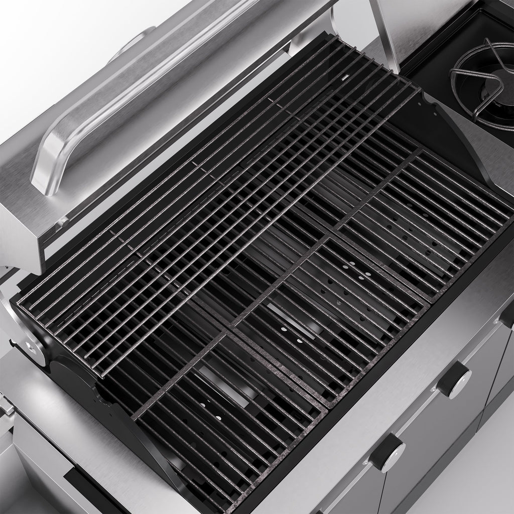 TYTUS Fresno 5-Burner LP/NG Convertible Grill in Stainless Steel + Shadow Stone - TDT-021-0702