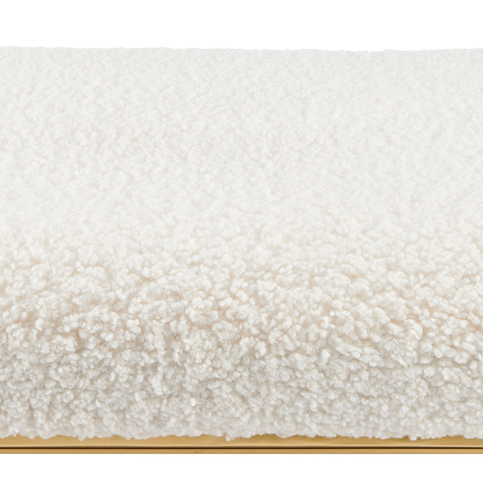 New Pacific Direct Frisly Shearling Fabric Bench w/ Shelf  - 1600083-560