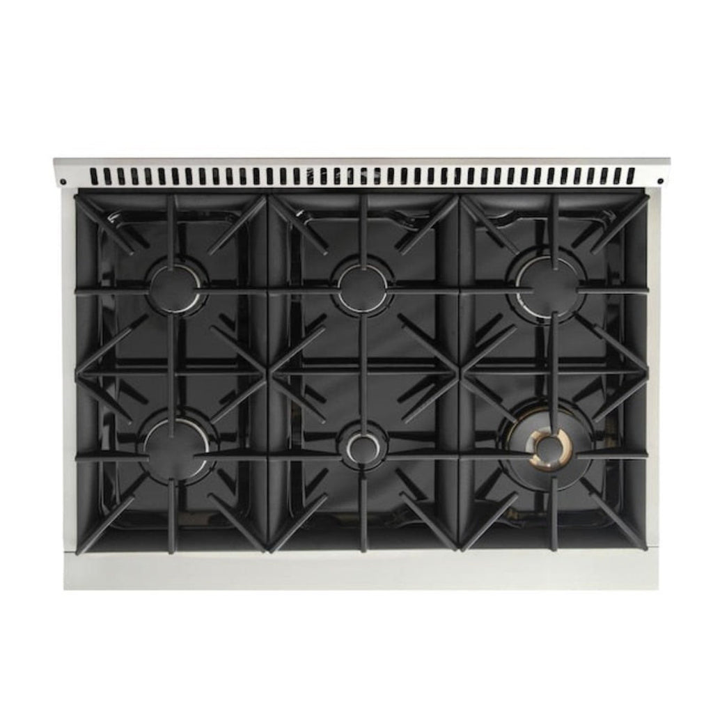 Kucht 36" Pro-Style Propane Gas Dual Fuel Range in Black with Rose Gold Accents, KDF362/LP-K-ROSE - KDF362/LP-K-ROSE