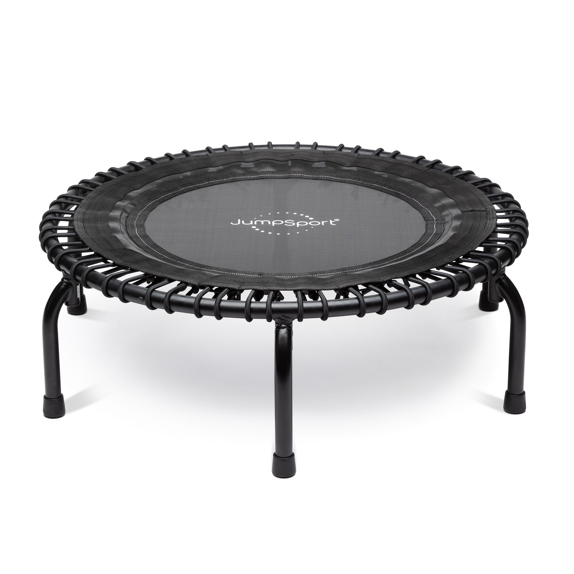 Disc-O-Bed JumpSport 350 Indoor Lightweight 39" Fitness Trampoline, Black with White Frame - 168413