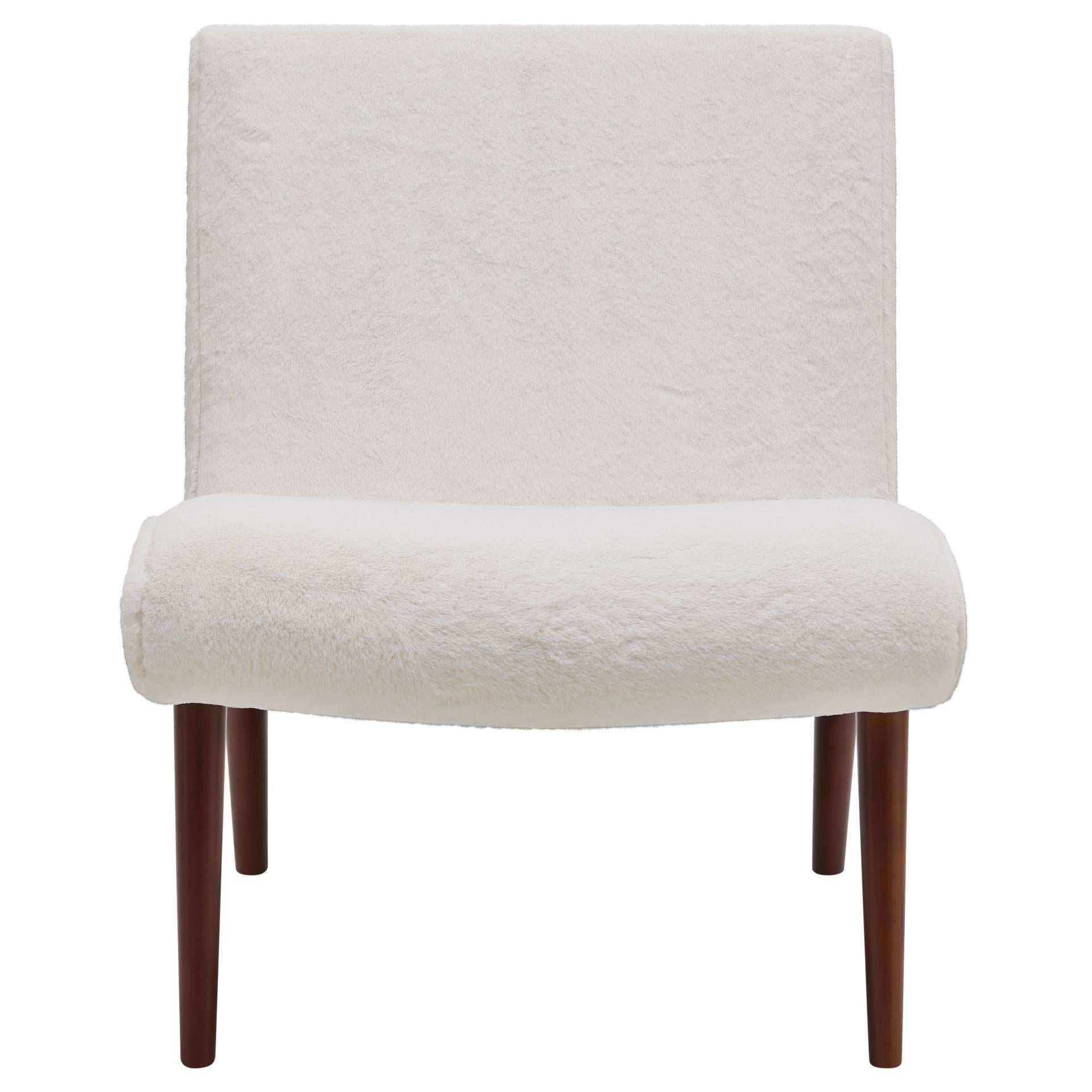 New Pacific Direct Alexis Faux Fur Fabric Chair  - 1900134-408